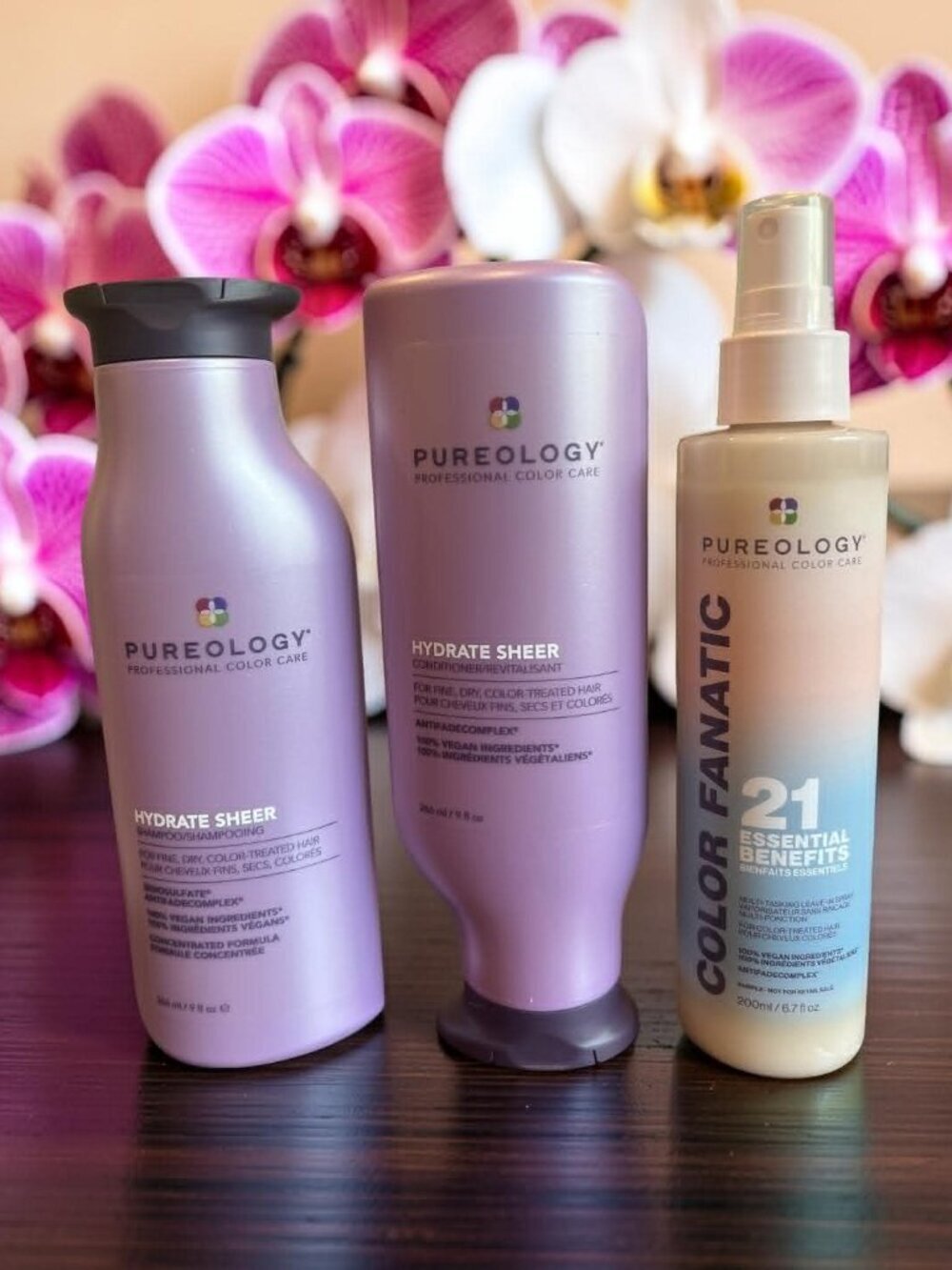 Pureology Hydrate Sheer Shampoo & Conditioner Color Fanatic 21 Essential Benefit